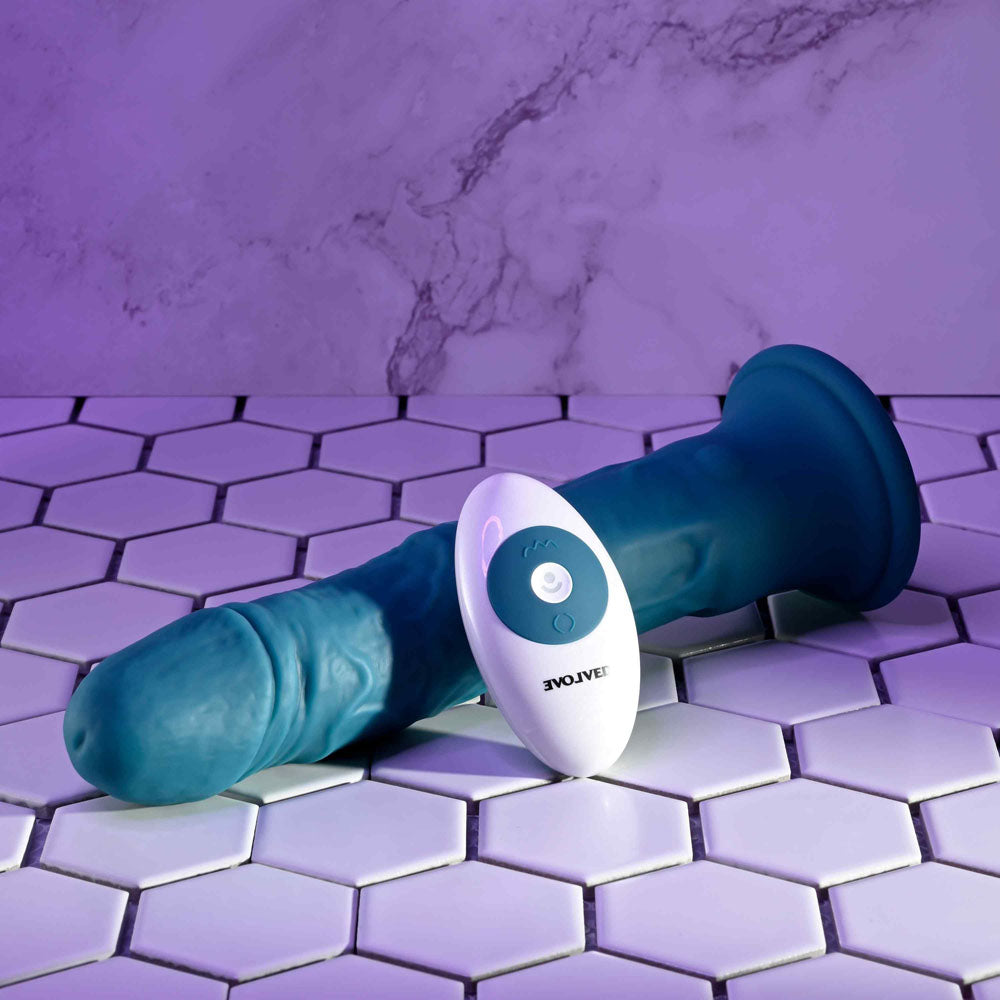Evolved Tsunami Blue 18.4 Cm Usb Rechargeable Vibrating Dong With Remote Control