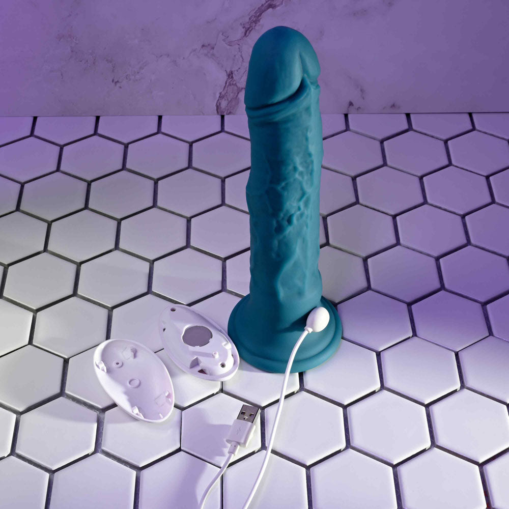 Evolved Tsunami Blue 18.4 Cm Usb Rechargeable Vibrating Dong With Remote Control