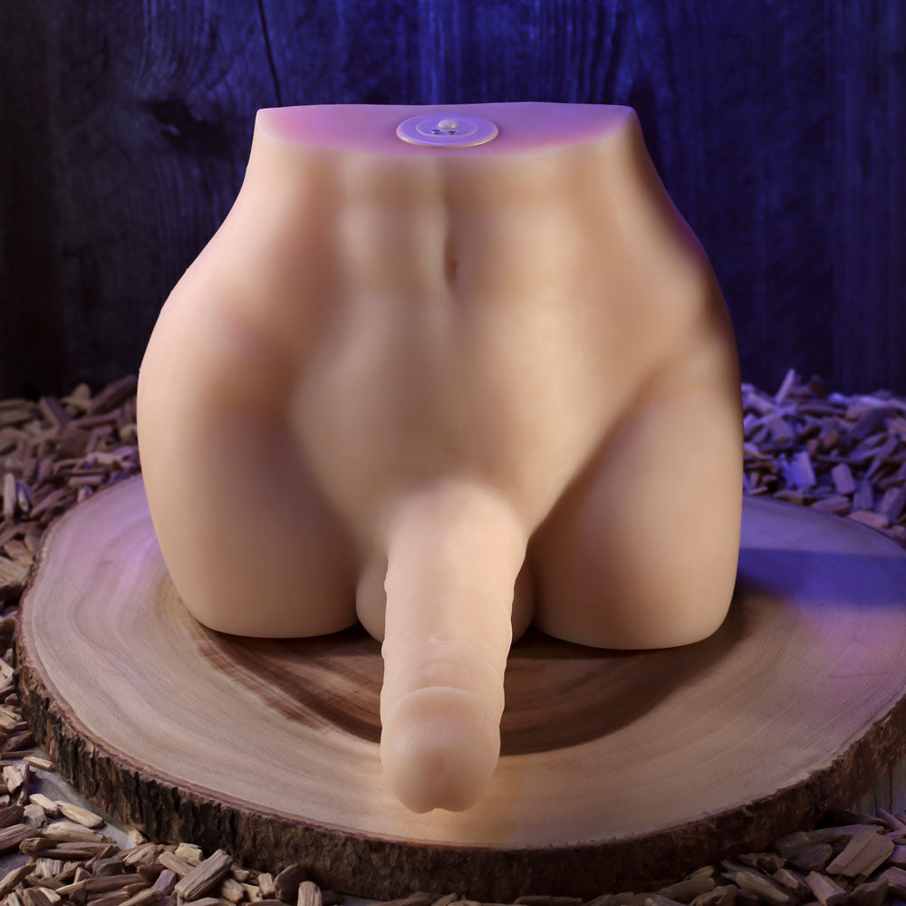 Evolved Easy Rider Light Flesh Usb Rechargeable Male Torso With Vibrating 17.8 Cm Penis