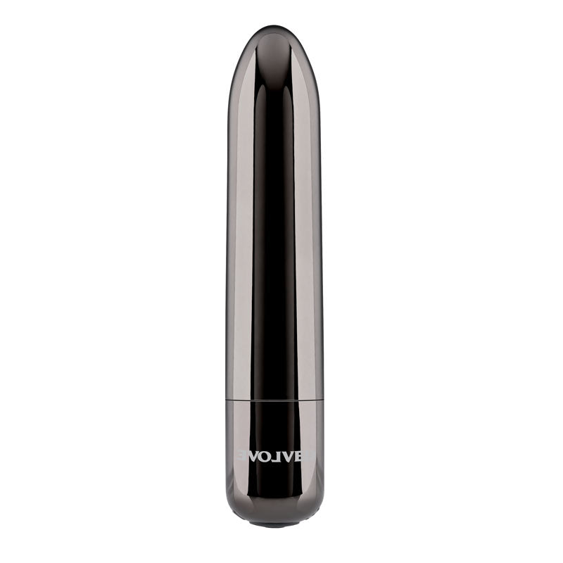 Evolved Real Simple Black Chrome 10 Cm Usb Rechargeable Bullet