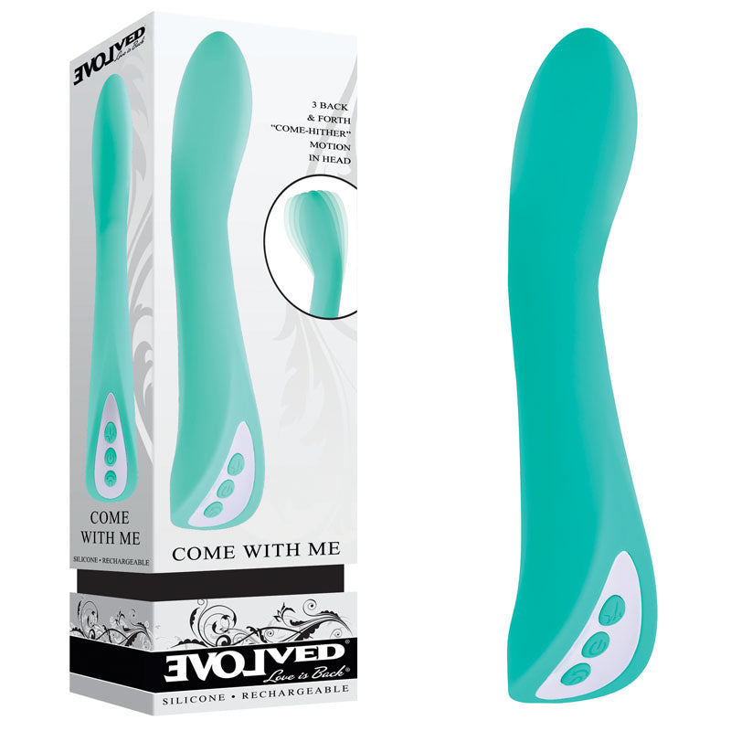 Evolved Come With Me Teal 20.3 Cm Usb Rechargeable Vibrator With Flicking Head