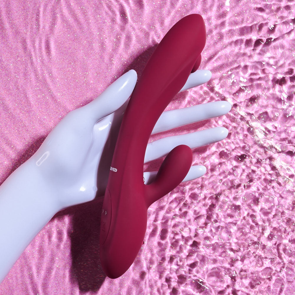 Evolved Jammin' G Burgundy 20.1 Cm Usb Rechargeable Rabbit Vibrator