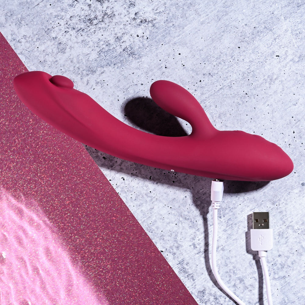 Evolved Jammin' G Burgundy 20.1 Cm Usb Rechargeable Rabbit Vibrator