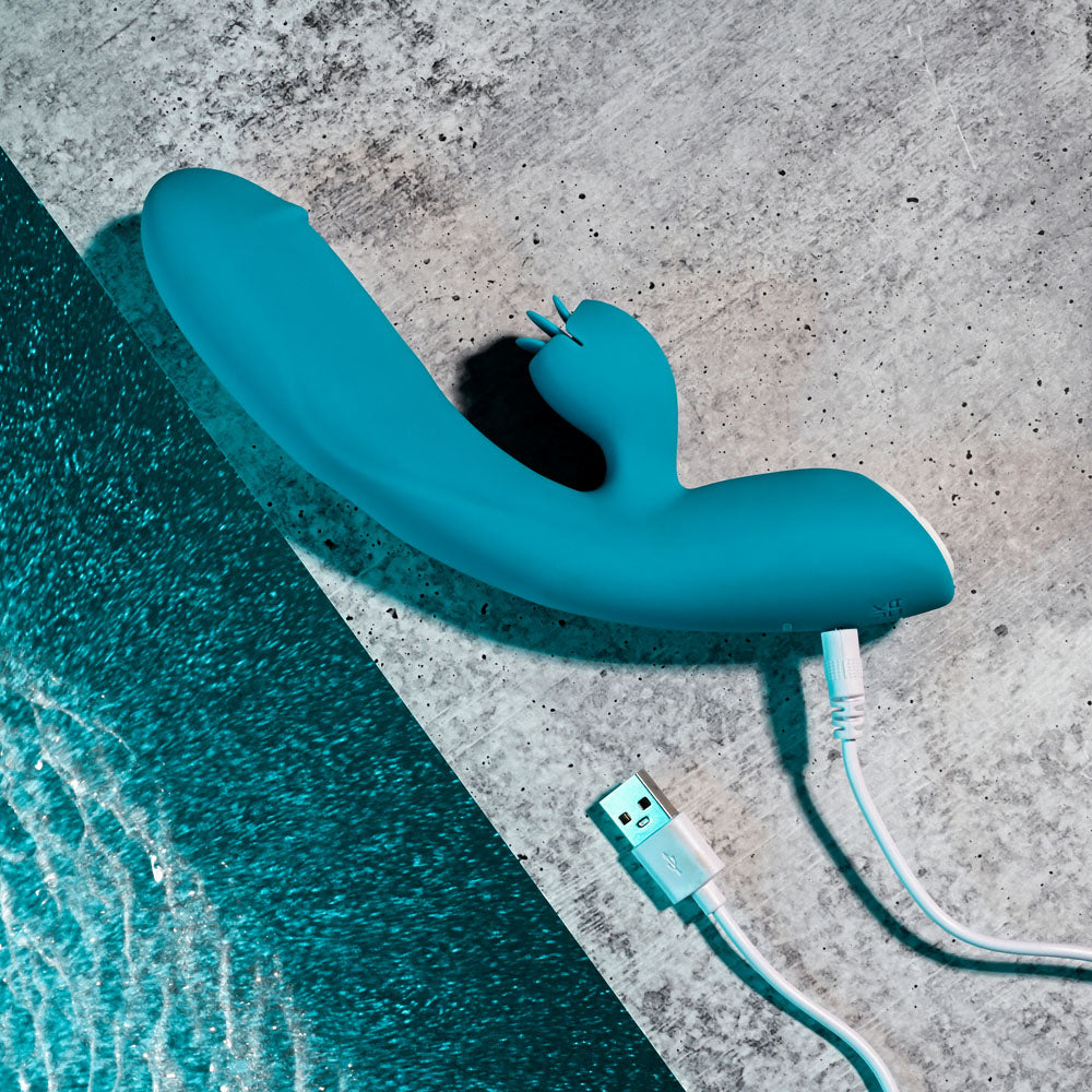 Evolved Fierce Flicker Blue 19.5 Cm Usb Rechargeable Rabbit Flicker Vibrator