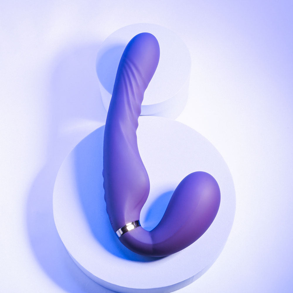 Evolved Share The Love Purple 22.9 Cm Usb Rechargeable Inflatable Strapless Strap On