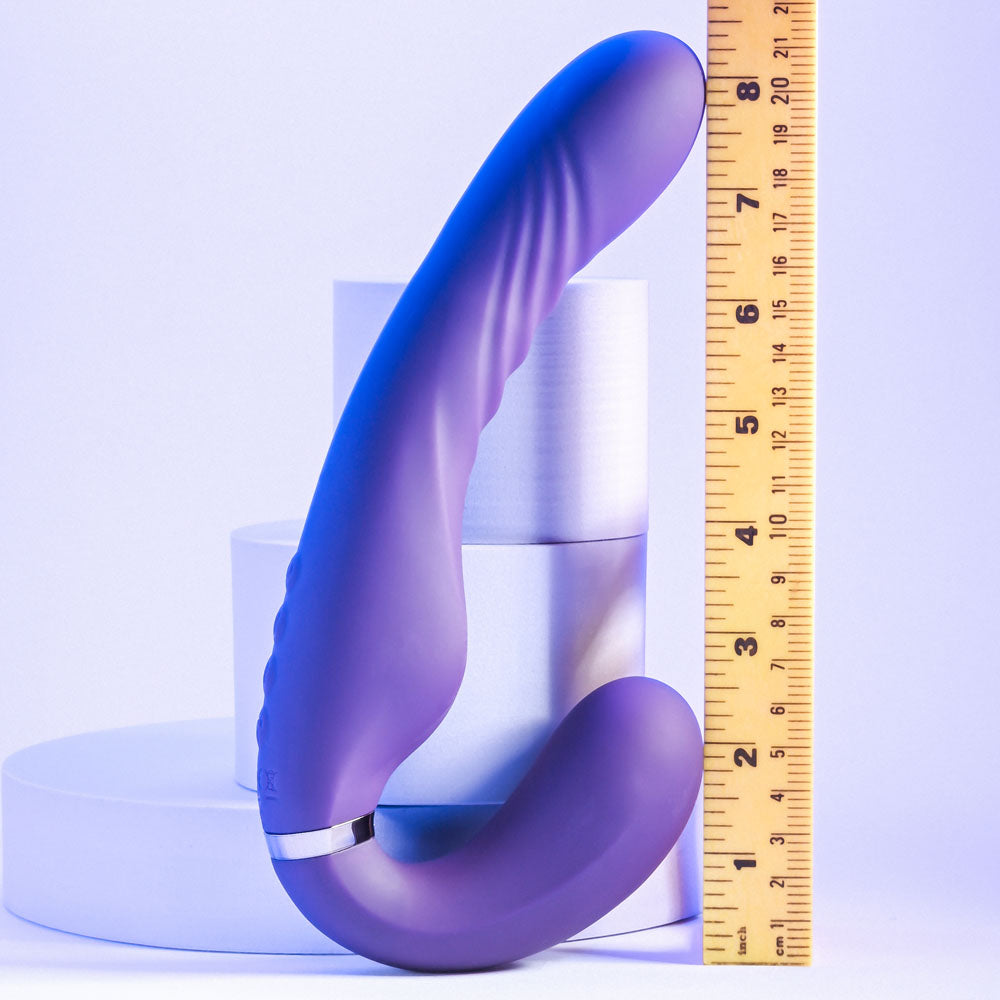 Evolved Share The Love Purple 22.9 Cm Usb Rechargeable Inflatable Strapless Strap On