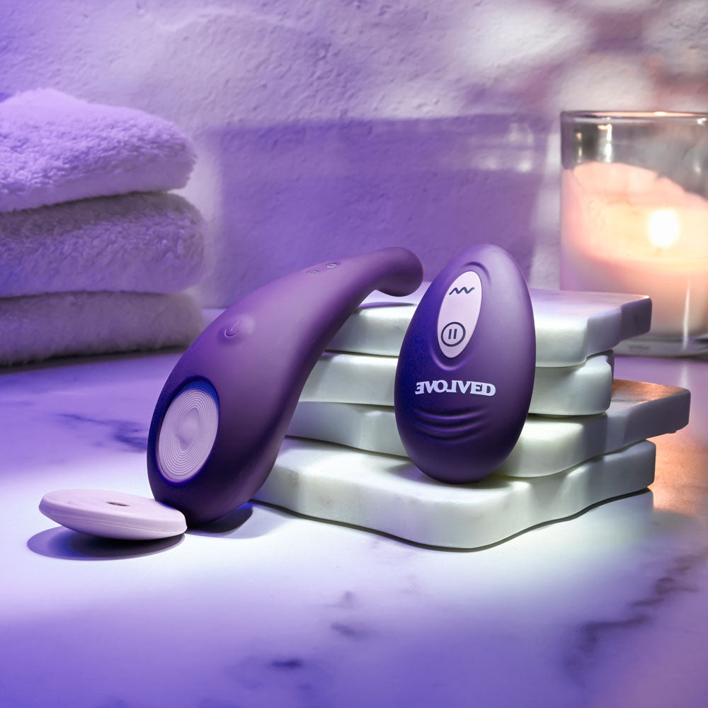 Evolved Panty Party Purple Usb Rechargeable Panty Vibrator With Remote Control