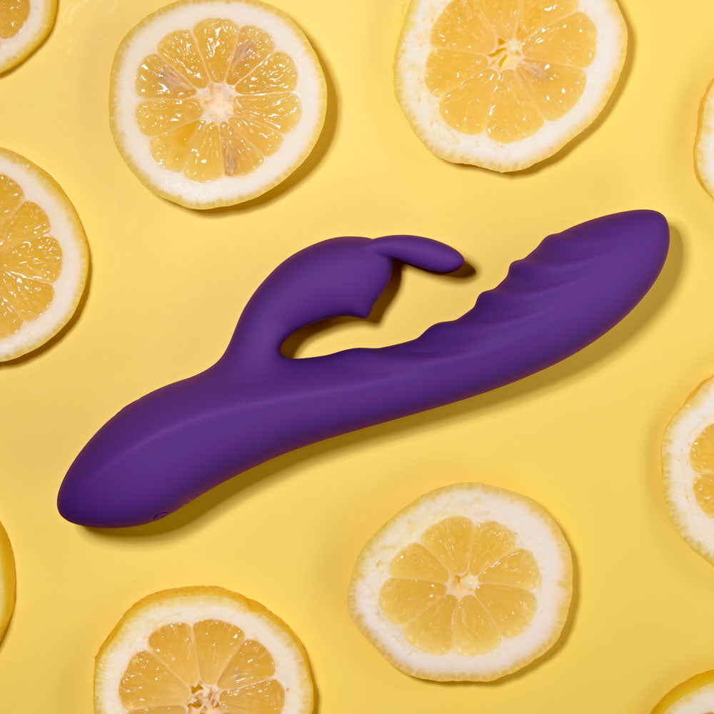 Evolved Wavy Rabbit Purple 20.6 Cm Usb Rechargeable Rabbit Vibrator