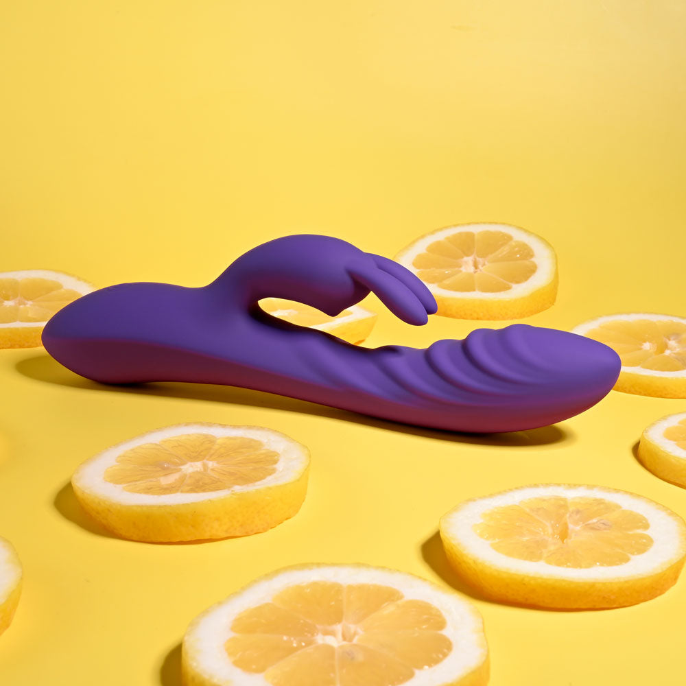 Evolved Wavy Rabbit Purple 20.6 Cm Usb Rechargeable Rabbit Vibrator
