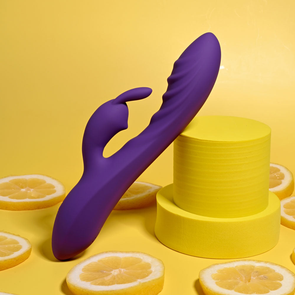 Evolved Wavy Rabbit Purple 20.6 Cm Usb Rechargeable Rabbit Vibrator
