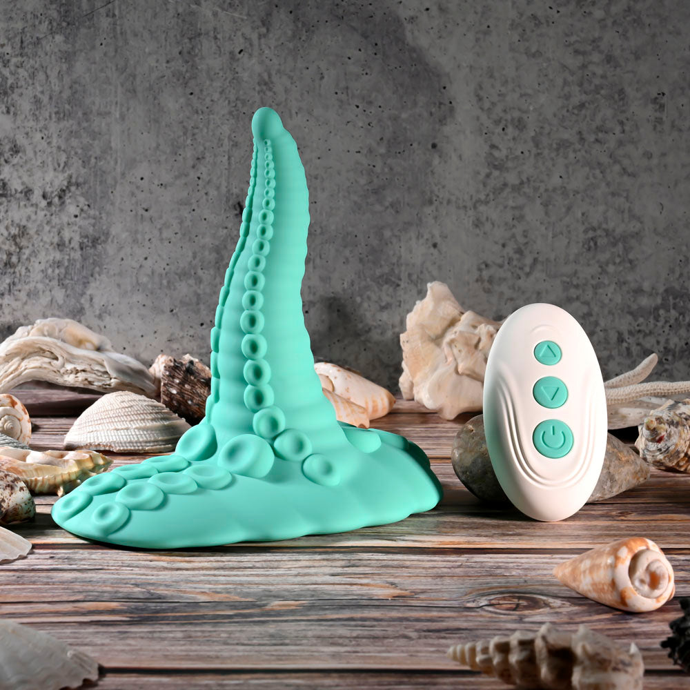 Evolved Tentacle Grinder Green Usb Rechargeable Fantasy Grinder Pad With Wireless Remote