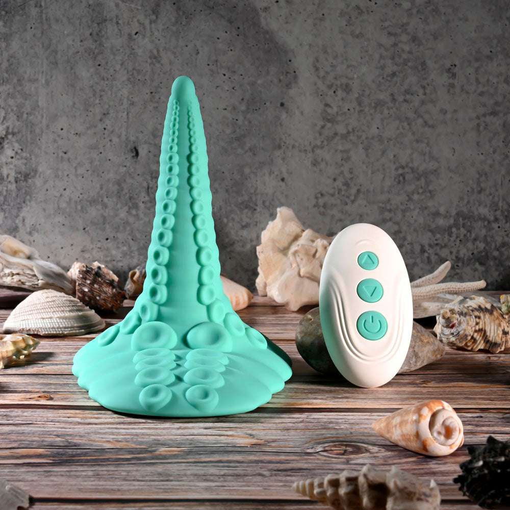 Evolved Tentacle Grinder Green Usb Rechargeable Fantasy Grinder Pad With Wireless Remote