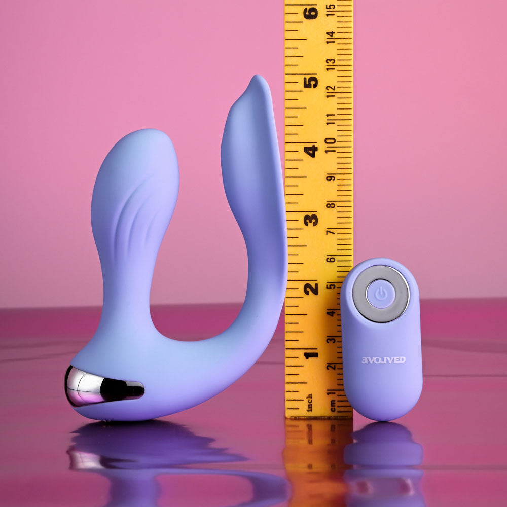 Evolved Every Way Play Purple 12.8 Cm Usb Rechargeable Rabbit Vibrator With Wireless Remote Control