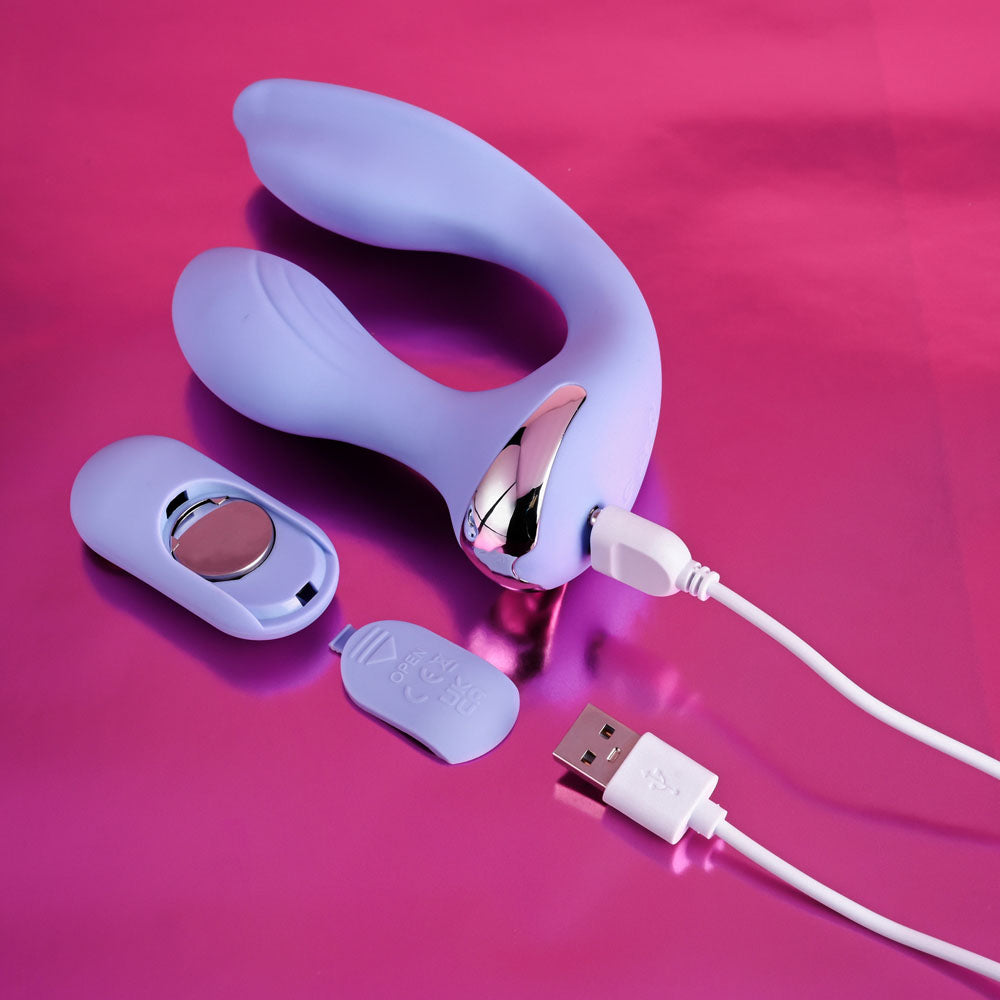 Evolved Every Way Play Purple 12.8 Cm Usb Rechargeable Rabbit Vibrator With Wireless Remote Control