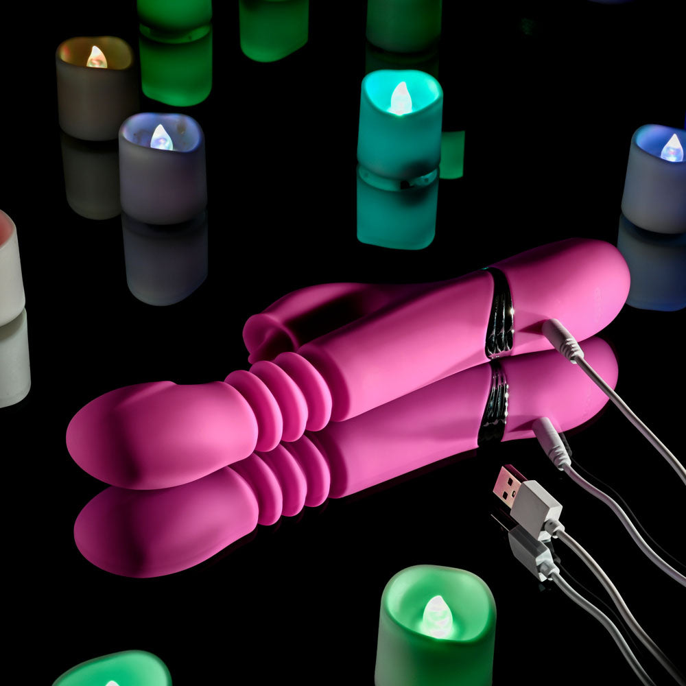 Evolved Pink Dragon Pink 24.2 Cm Usb Rechargeable Thrusting Rabbit Vibrator