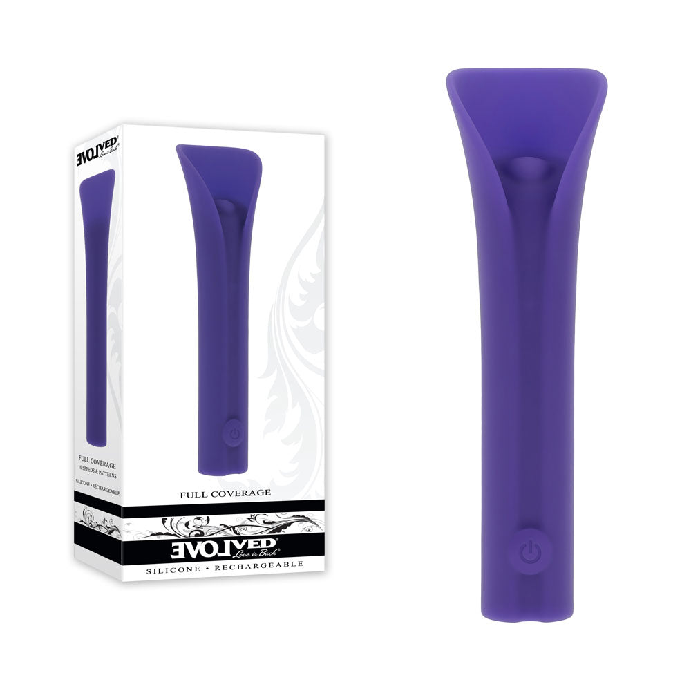 Evolved Full Coverage Purple 11.9 Cm Usb Rechargeable Bullet