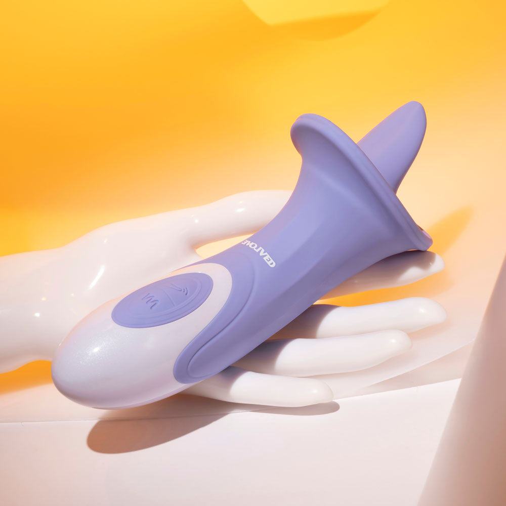Evolved Lix & Kisses Purple 18.7 Cm Usb Rechargeable Flicking Tongue Stimulator