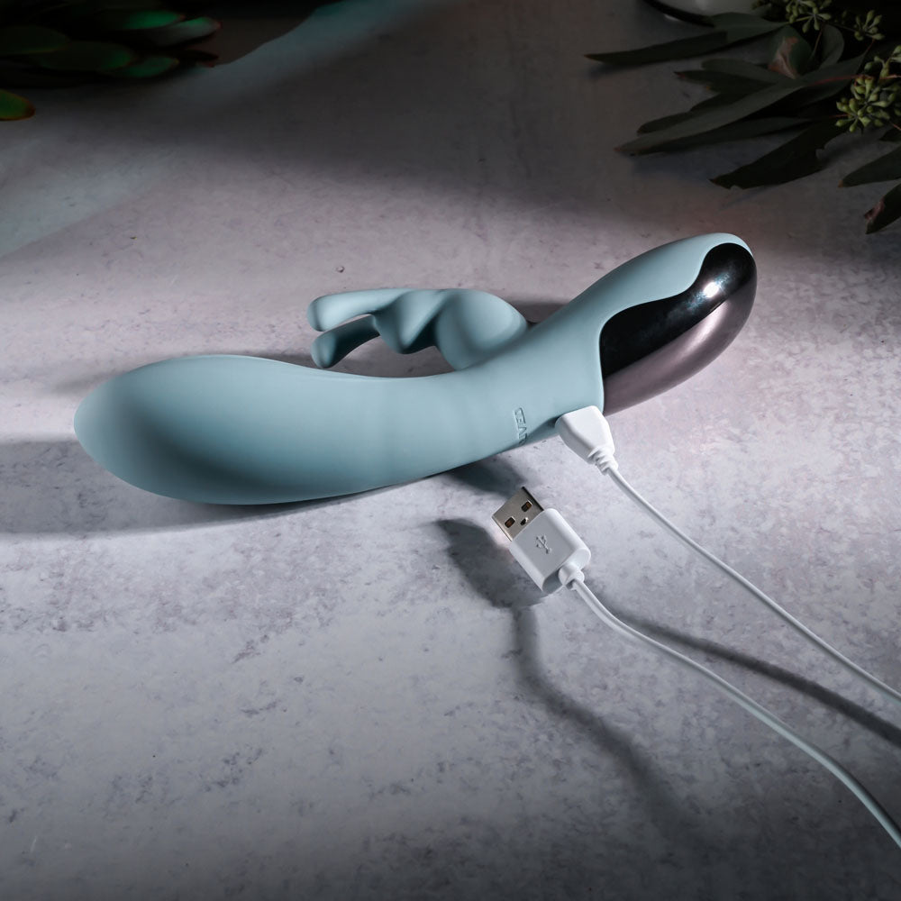 Evolved Boss Bunny Baby Blue 20.1 Cm Usb Rechargeable Rabbit Vibrator