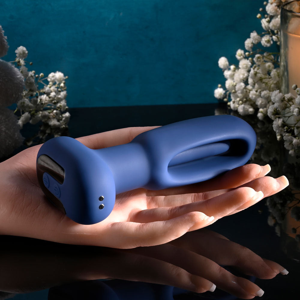 Evolved The Flapper Blue 14 Cm Usb Rechargeable Vibrating And Flapping Butt Plug With Remote