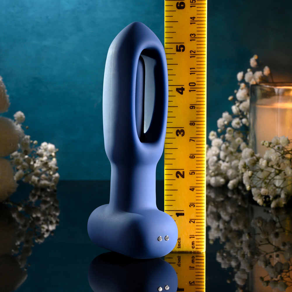 Evolved The Flapper Blue 14 Cm Usb Rechargeable Vibrating And Flapping Butt Plug With Remote