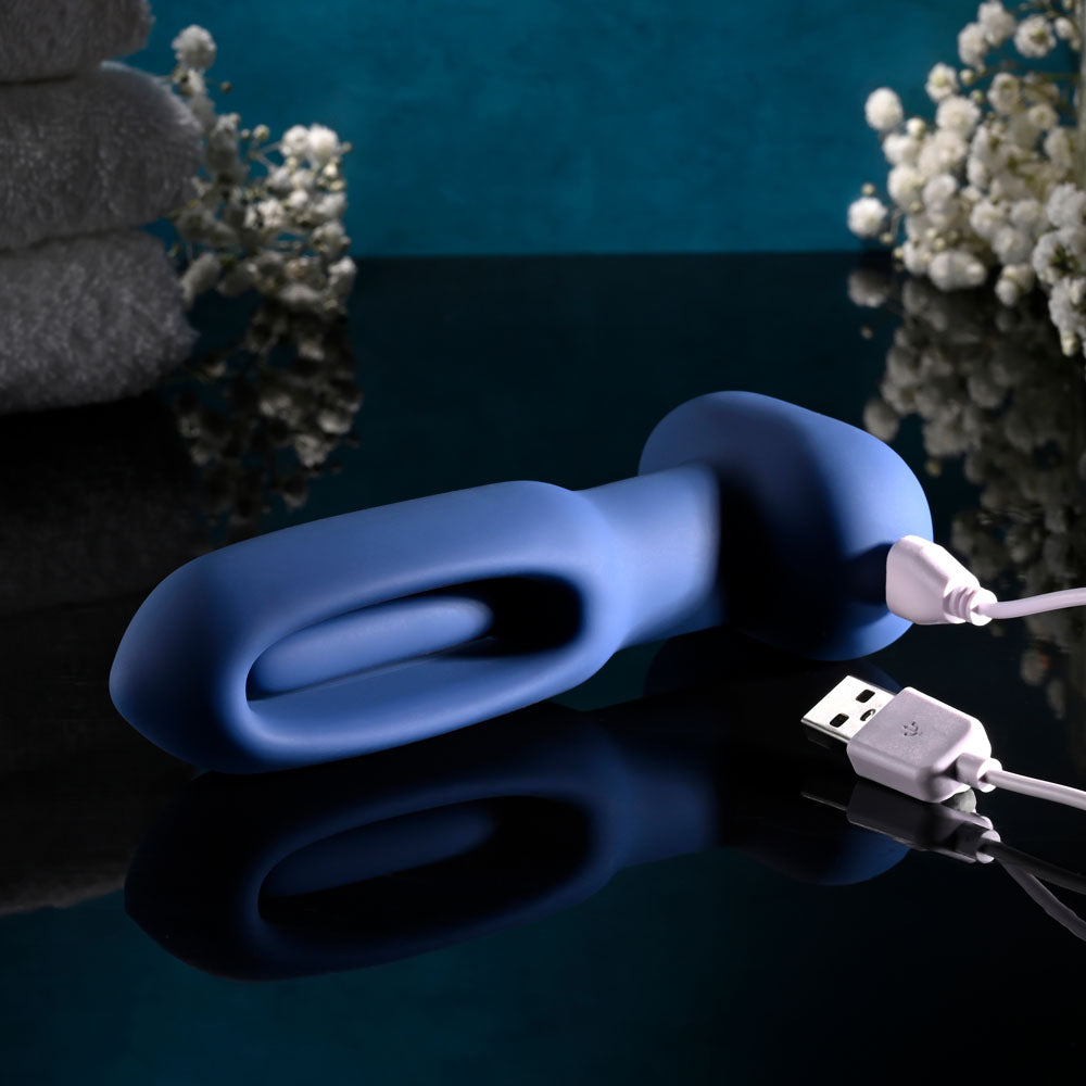 Evolved The Flapper Blue 14 Cm Usb Rechargeable Vibrating And Flapping Butt Plug With Remote