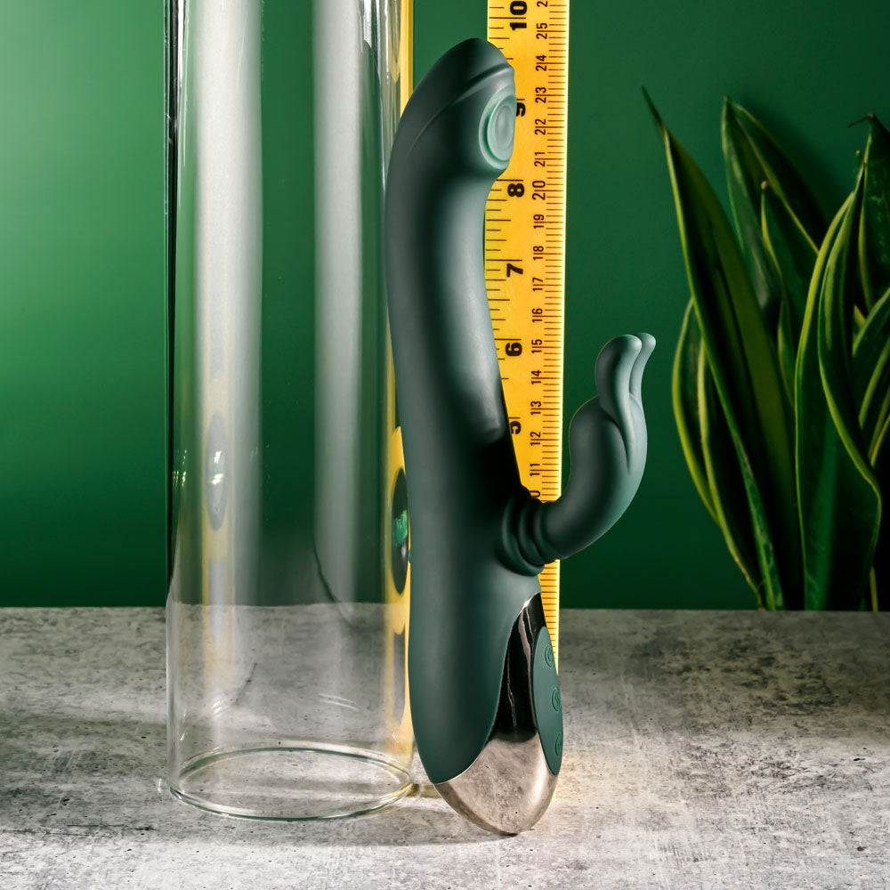 Evolved Rabbit Tap Tap Green 25 Cm Usb Rechargeable Rabbit Vibrator With Tapping Tip