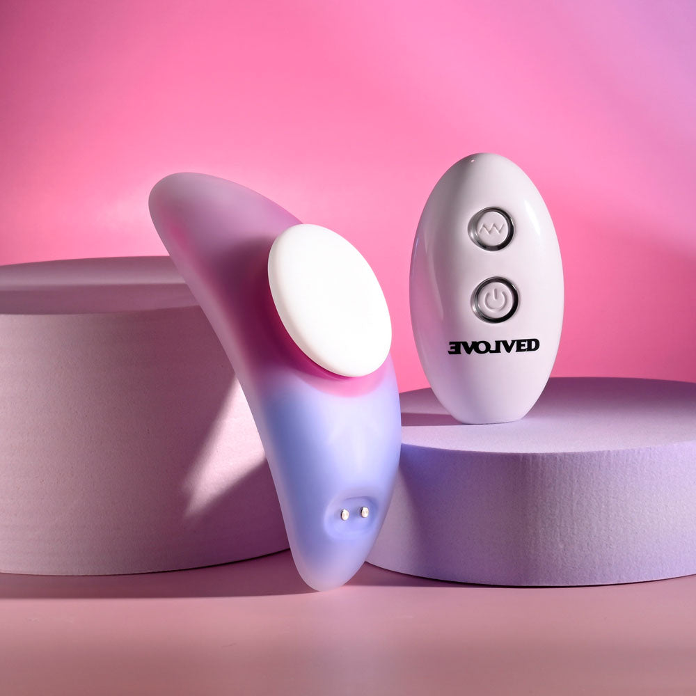 Evolved Paradise Panty Pink/Purple Usb Rechargeable Panty Vibrator With Remote Control