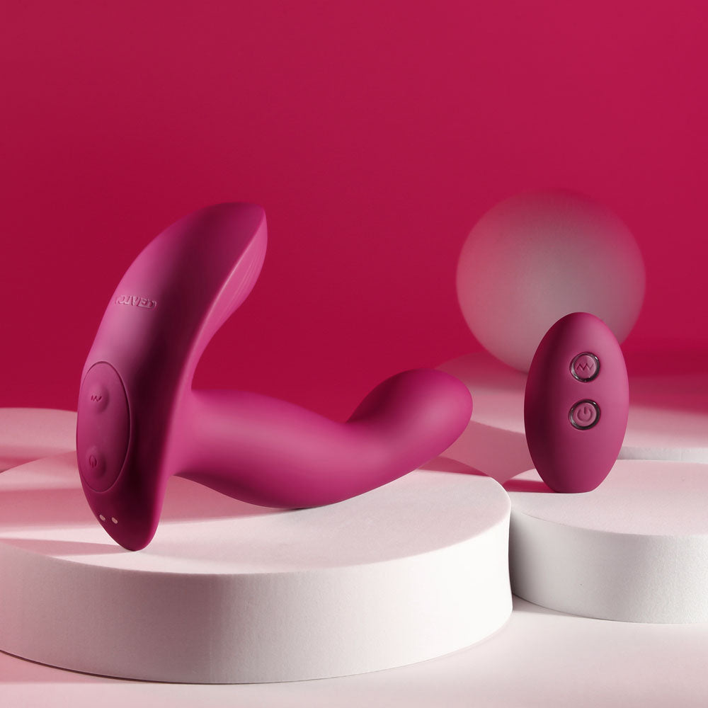 Evolved Come On Over Burgundy Red 15.9 Cm Usb Rechargeable Vibrator With Wireless Remote