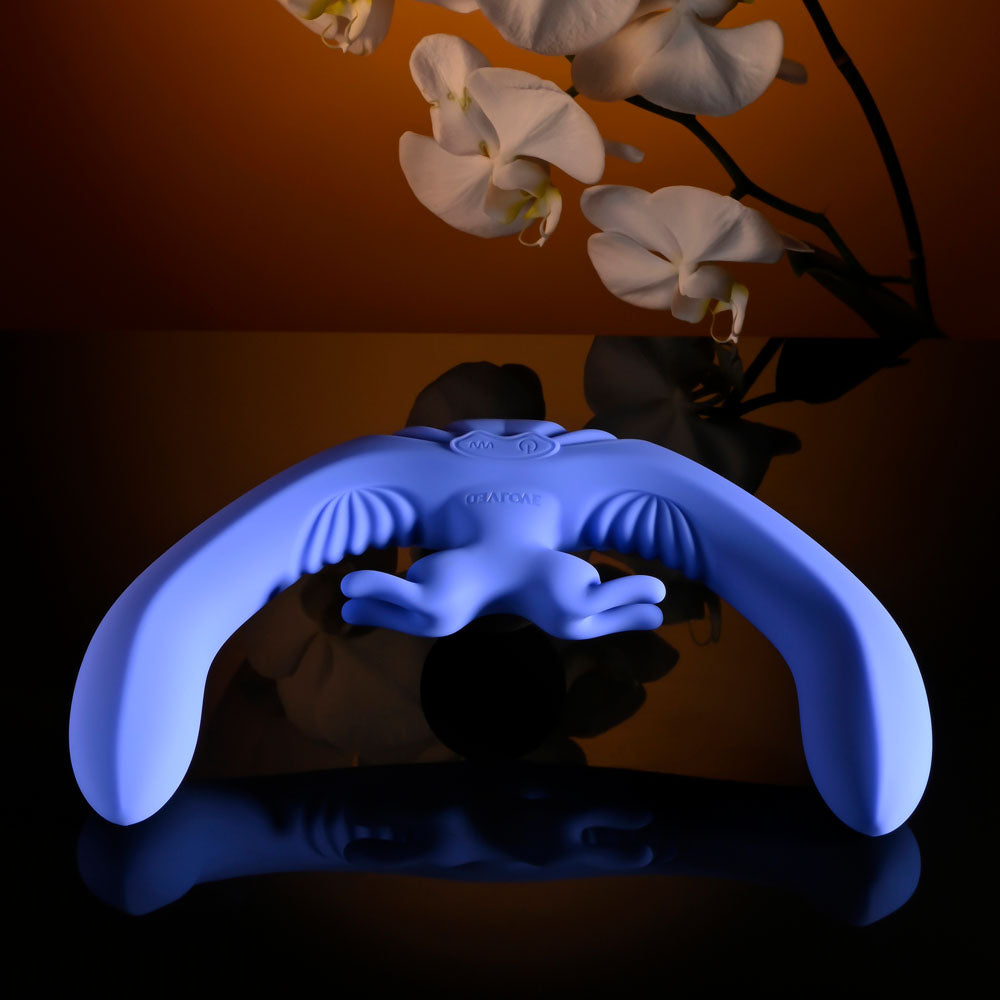 Evolved Lovebirds Purple 20.8 Cm Usb Rechargeable Double Ended Rabbit Vibrator With Remote