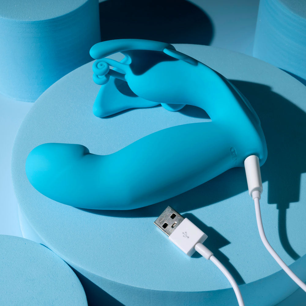 Evolved Spread Your Wings Blue Usb Rechargeable Wearable Butterfly Vibrator