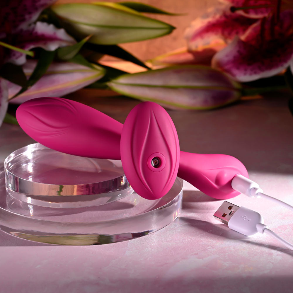 Evolved Cherry Pose Pink 16.1 Cm Usb Rechargeable Flexible & Posable Vibrator With Remote