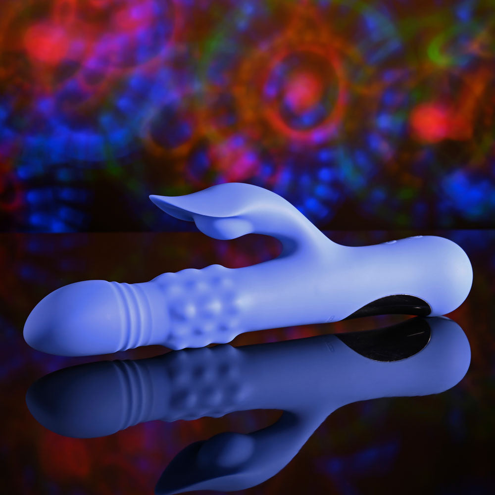 Evolved Pop Goes The O Purple 24.7 Cm Usb Rechargeable Thrusting & Bulging Rabbit Vibrator