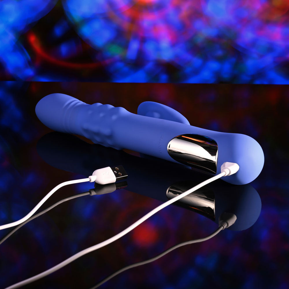 Evolved Pop Goes The O Purple 24.7 Cm Usb Rechargeable Thrusting & Bulging Rabbit Vibrator