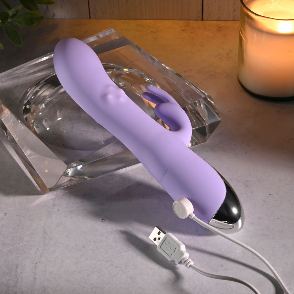 Evolved Spinderella Purple Usb Rechargeable Rabbit Vibrator
