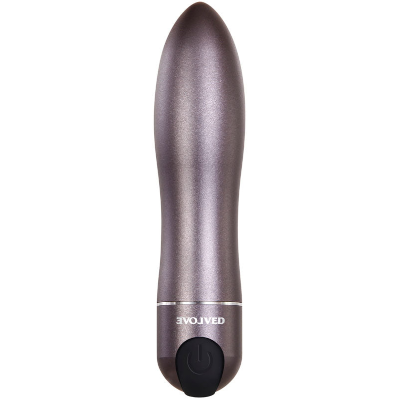 Evolved Travel Gasm Gray 9 Cm Usb Rechargeable Bullet With Travel Case
