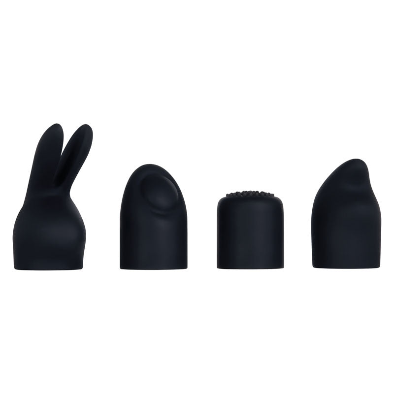 Evolved Tiny Treasures Black Chrome Usb Rechargeable Mini Massager With Attachable Heads