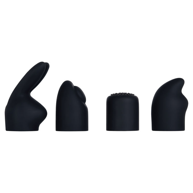 Evolved Tiny Treasures Black Chrome Usb Rechargeable Mini Massager With Attachable Heads