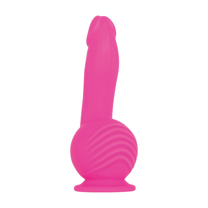 Evolved Ballistic Pink 19 Cm Usb Rechargeable Vibrating Dong With Balls Motor & Remote