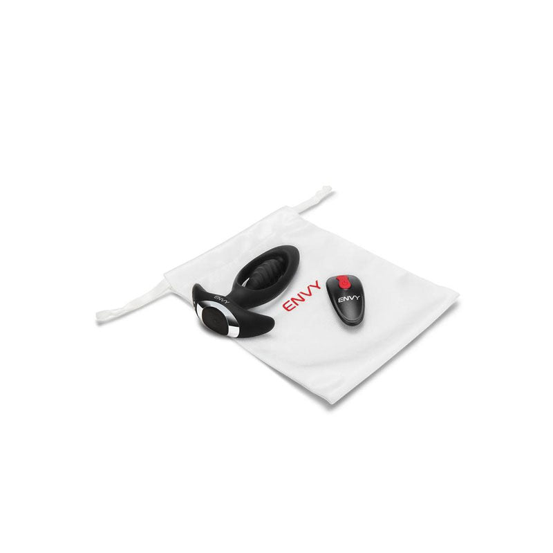 Envy Enticer Expander Butt Plug Black 12.7 Cm Usb Rechargeable Butt Plug With Wireless Remote