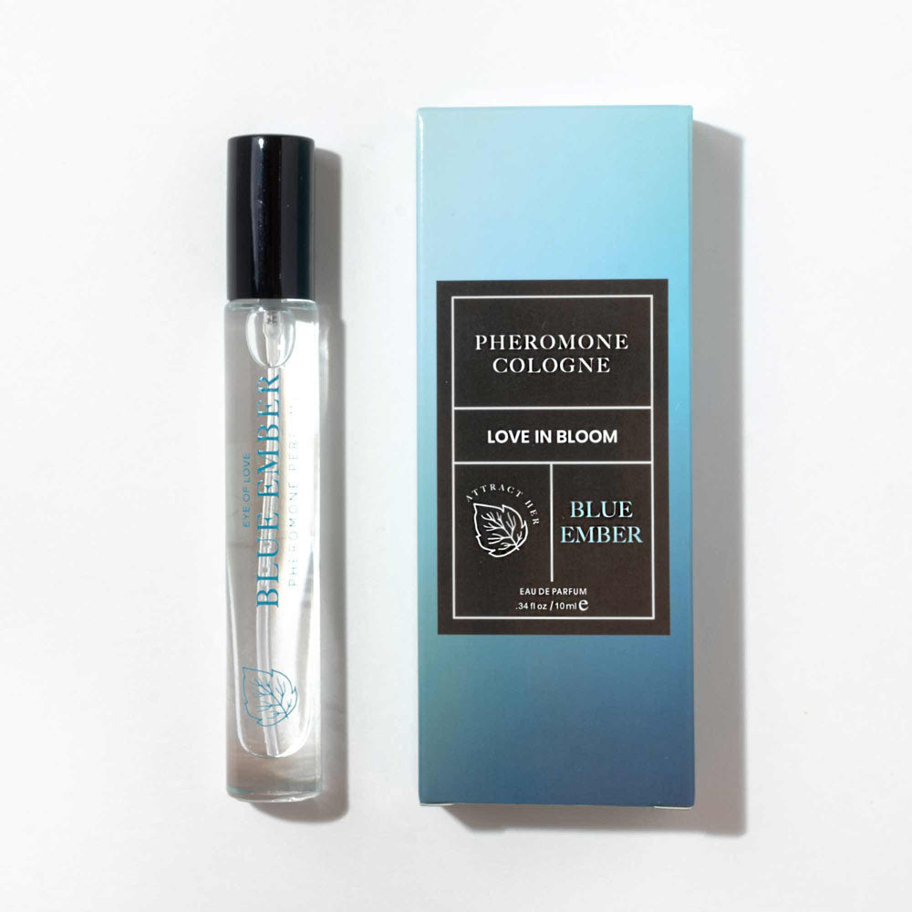 Eye Of Love Love In Bloom Blue Ember Pheromone Cologne 10ml Citrus & Cedar Scented Pheromone Cologne For Men To Attract Women 10 Ml Spray