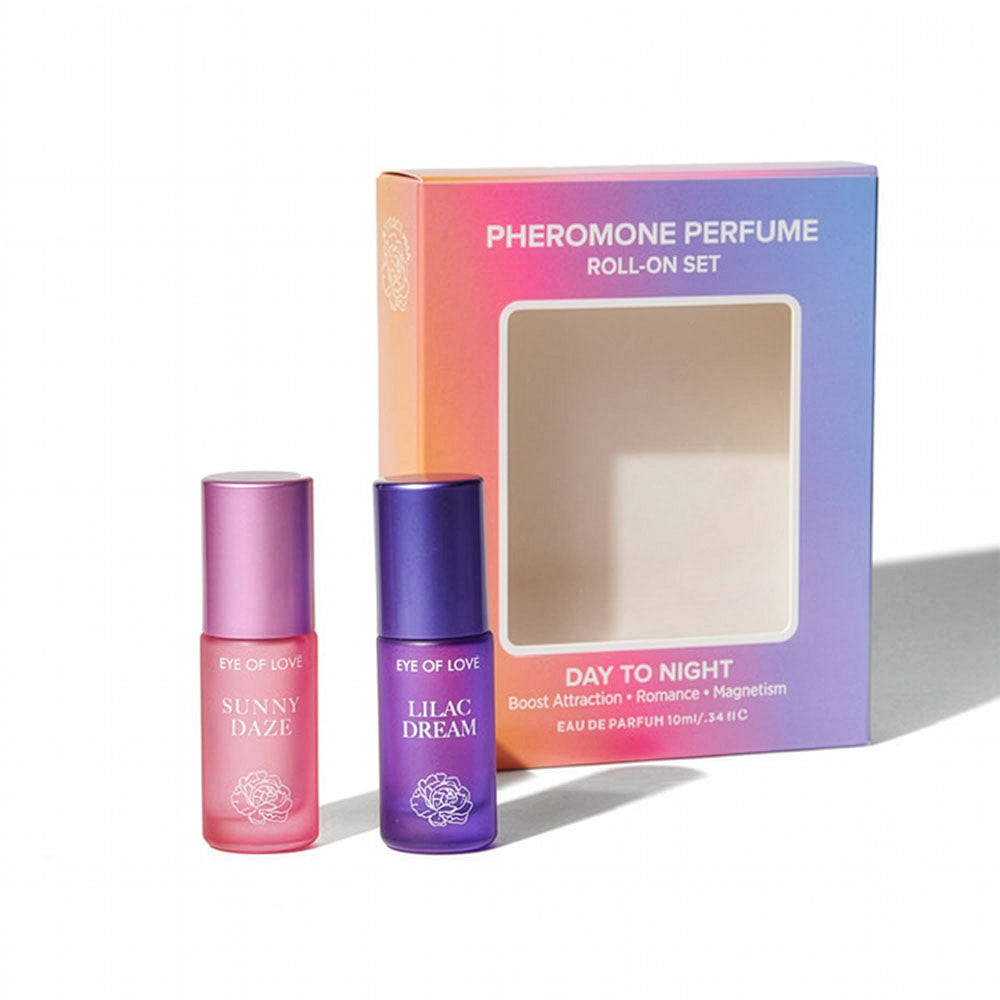 Eye Of Love Love In Bloom Pheromone Perfume Roll On Set Day To Night (Sunny Daze & Lilac Dream) Pheromone Perfume Oils For Women To Attract Men 10 Ml Roll On Bottles