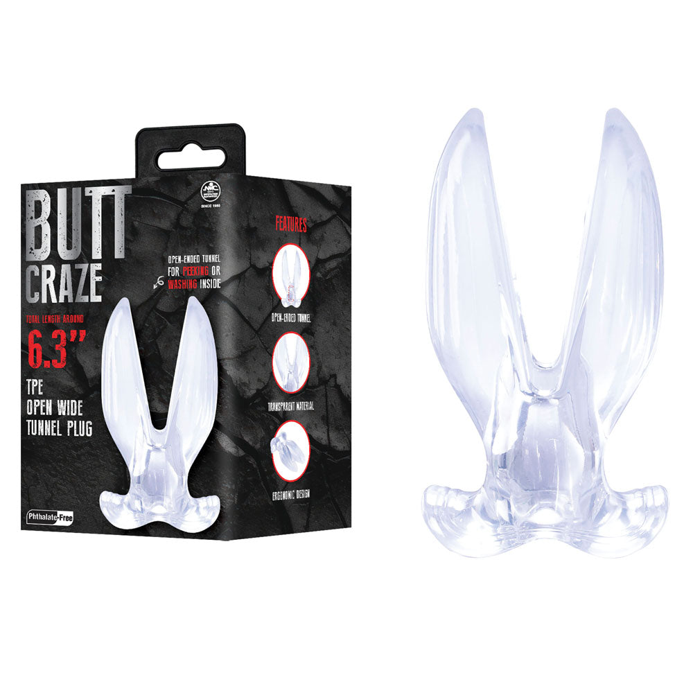 Butt Craze Clear 16 Cm Gaping Butt Plug