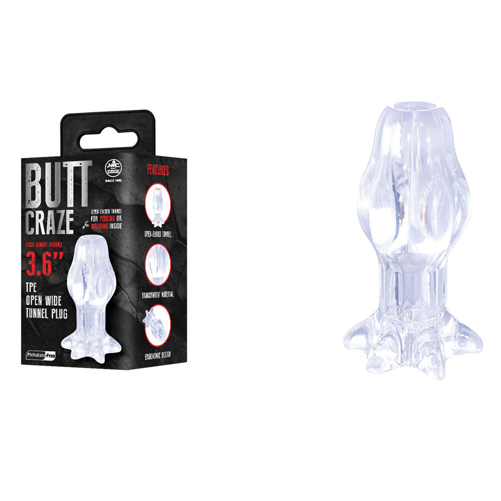Butt Craze Clear Gaping Butt Plug