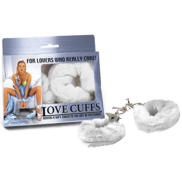 Love Cuffs White Fluffy Hand Cuffs