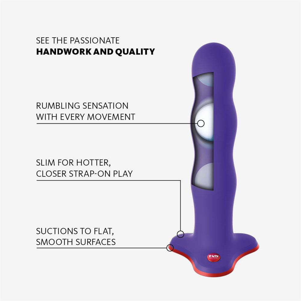 Fun Factory Bouncer Flashy Purple Flashy Purple 18.5 Cm Dildo