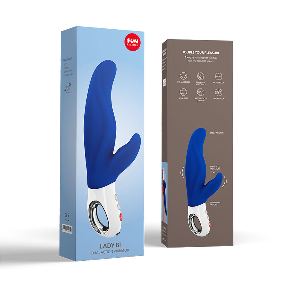 Fun Factory Lady Bi Ultramarine Blue 22.1 Cm Usb Rechargeable Rabbit Vibrator