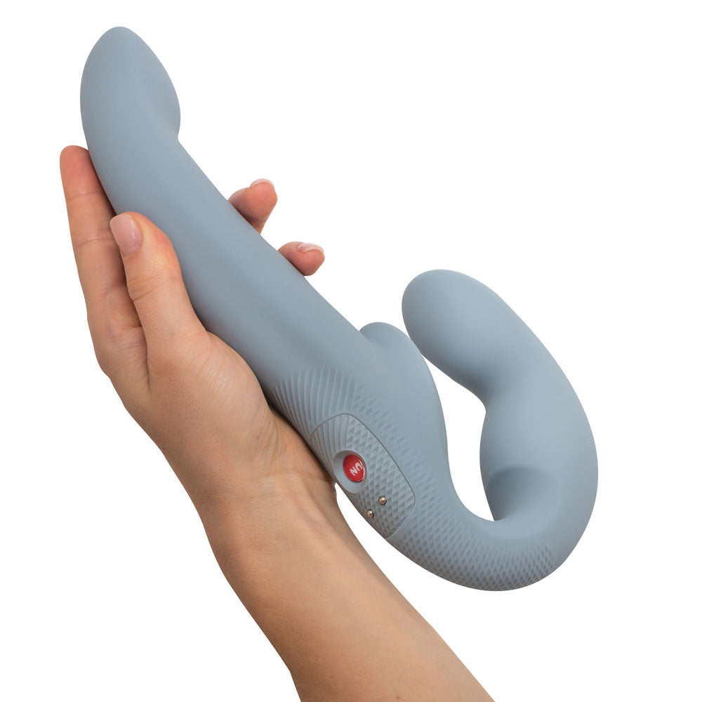 Fun Factory Share Vibe Pro Cool Grey Grey Usb Rechargeable Strapless Strap On