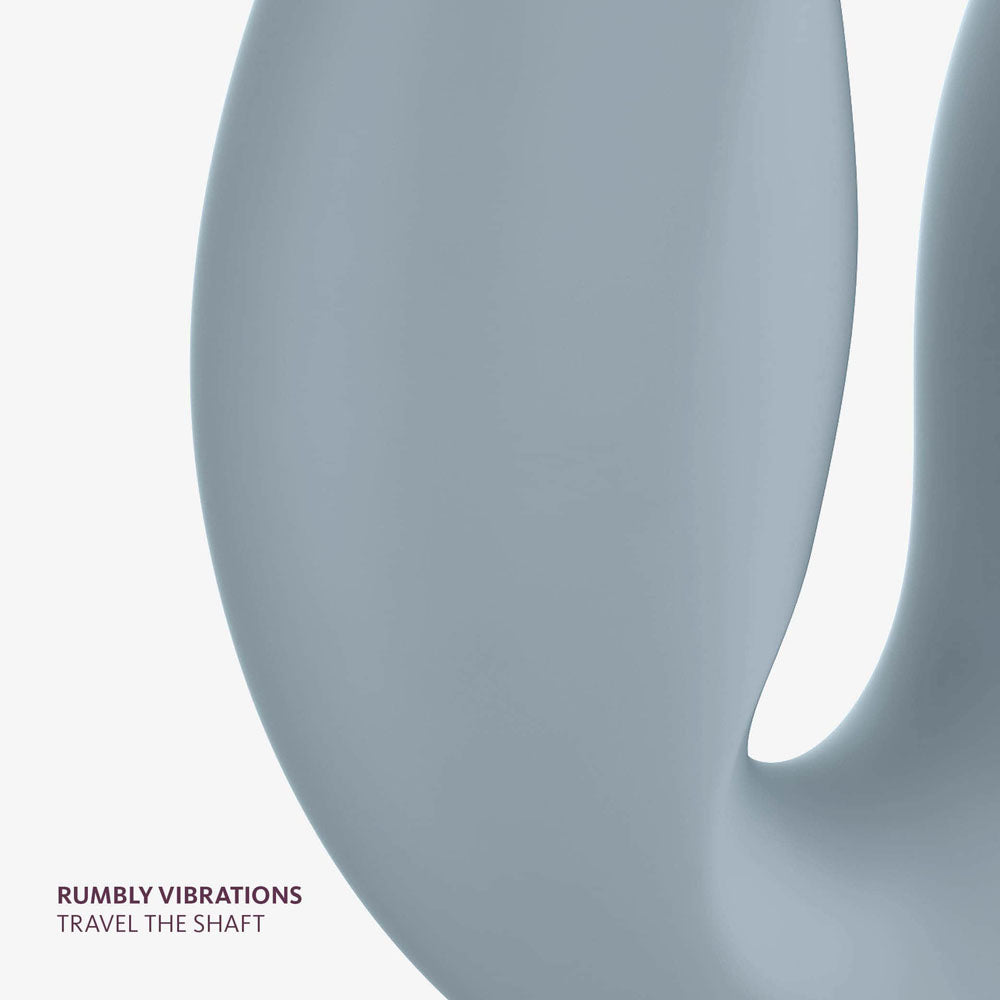 Fun Factory Share Vibe Pro Cool Grey Grey Usb Rechargeable Strapless Strap On