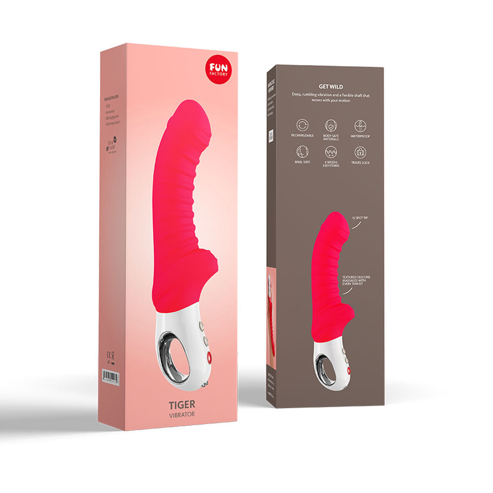 Fun Factory Tiger India Red Red 22.3 Usb Rechargeable Vibrator