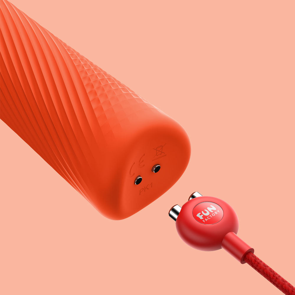 Fun Factory Vim Sunrise Orange Sunset Orange 31.3 Cm Usb Rechargeable Massager Wand